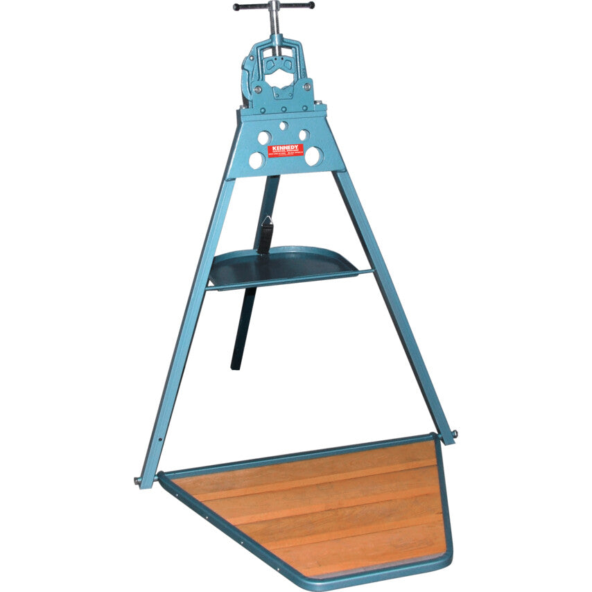 Pipe Vice, 8 to55mm Jaw Opening, Bolt Mount, Fixed Base, Cast Iron