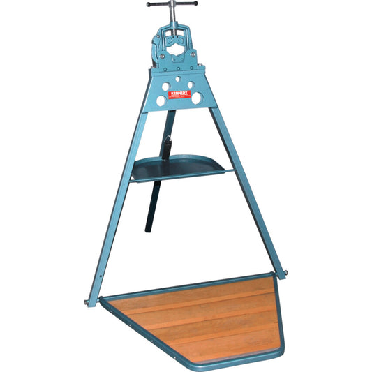 Pipe Vice, 8 to55mm Jaw Opening, Bolt Mount, Fixed Base, Cast Iron