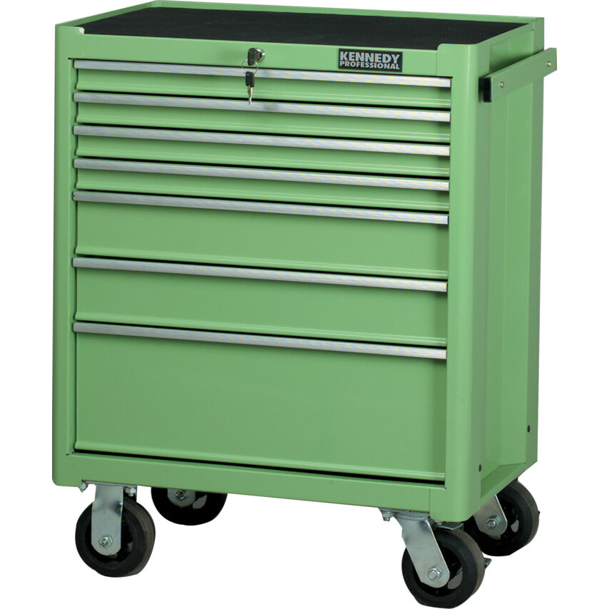 Roller Cabinet, Classic Green, Green, Steel, 7-Drawers, 890 x 690 x 460mm, 175kg Capacity