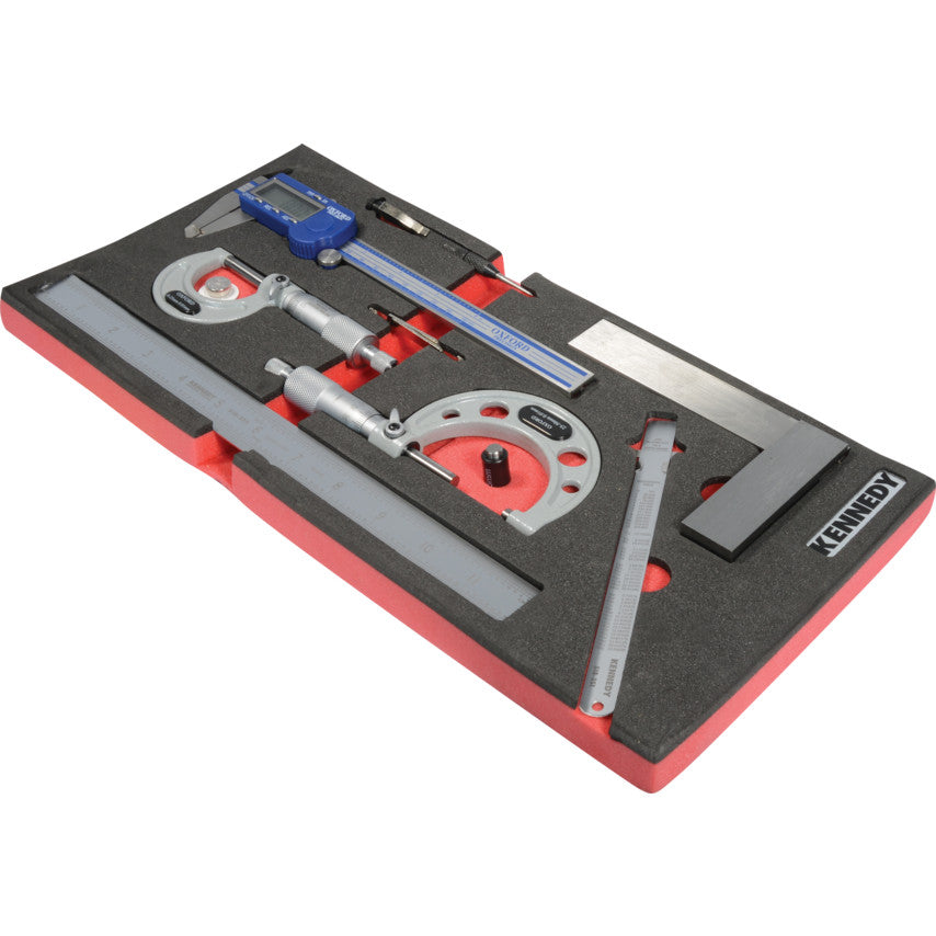 7 Piece Engineers Measuring Set in 1/3 Foam Inlay for Tool Cabinets