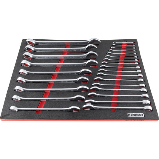 26 Piece Combination Spanner Set in Full Width Foam Inlay Tool Chests