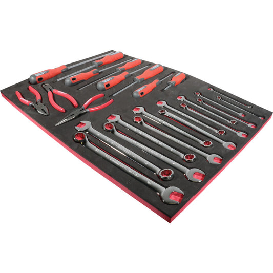 25 Piece Tool Kit in Foam Inlay for Tool Cabinets
