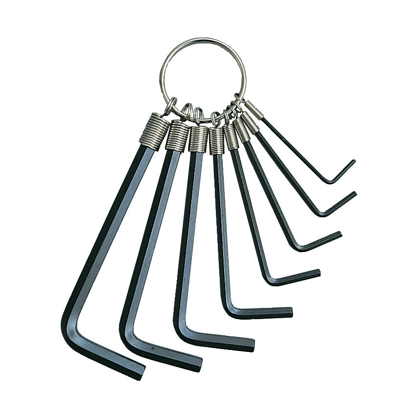 Hex Key, L-Handle, Hex, Metric, 1.5-6mm, 8-piece