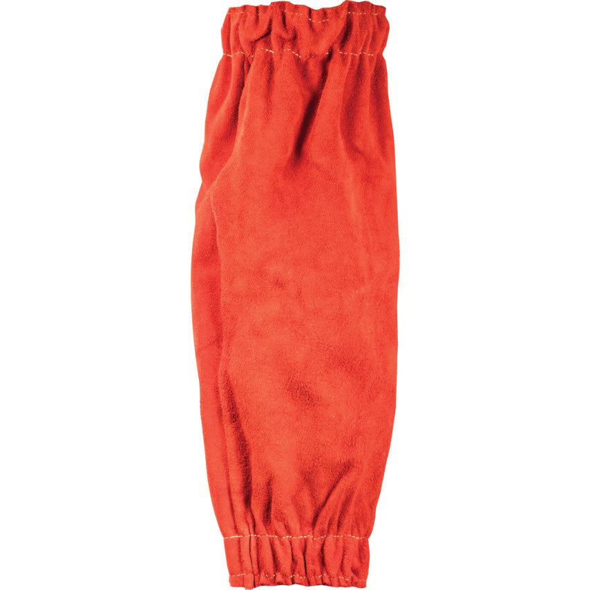 Welders Sleeves, Red, Leather, 455mm, Elasticated Cuff