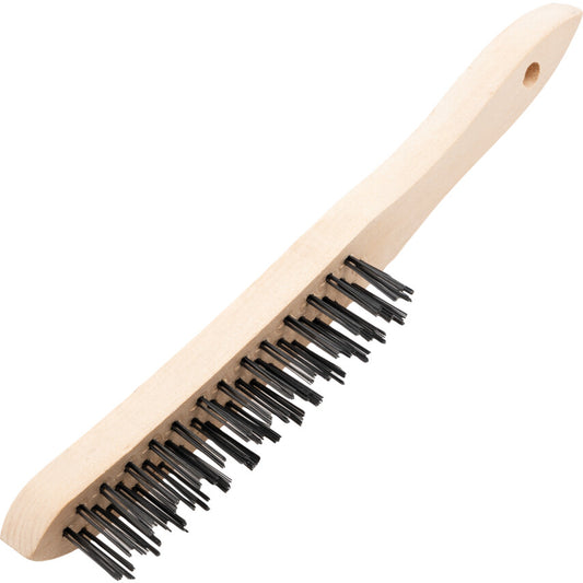 3-ROW WIRE SCRATCH BRUSH - PLAIN BACK