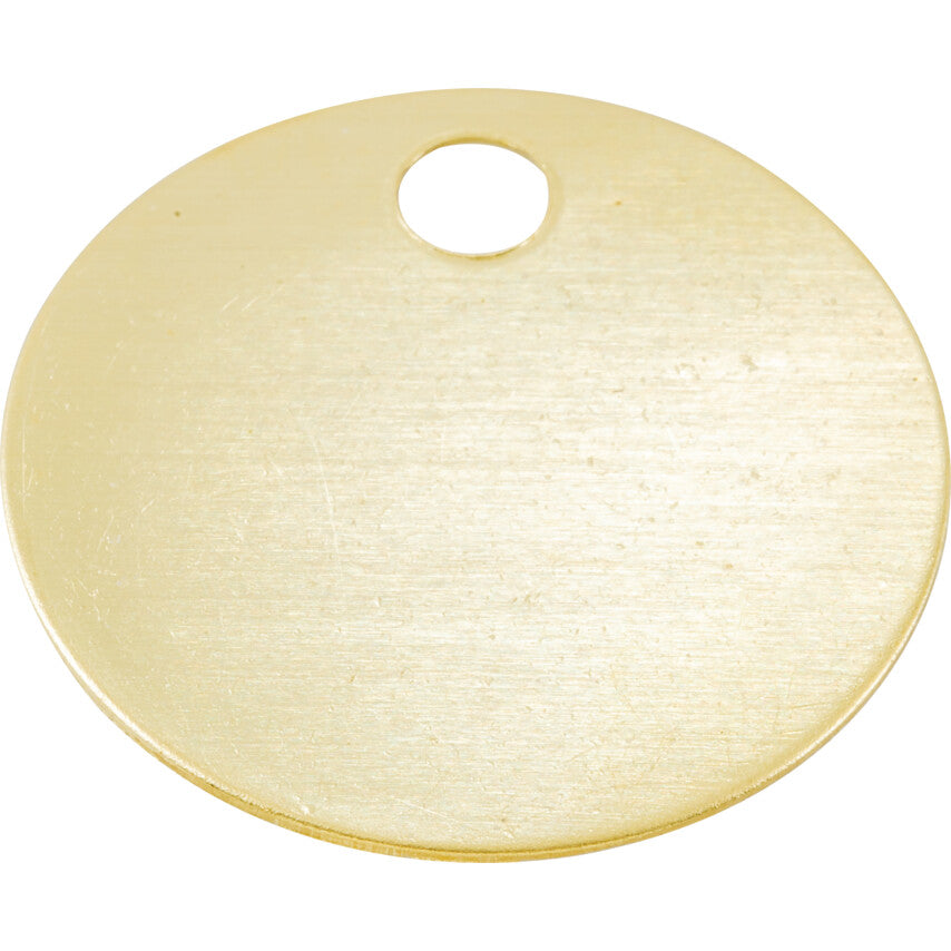 Identity Discs, Brass, 30mm, 5mm Hole, Single