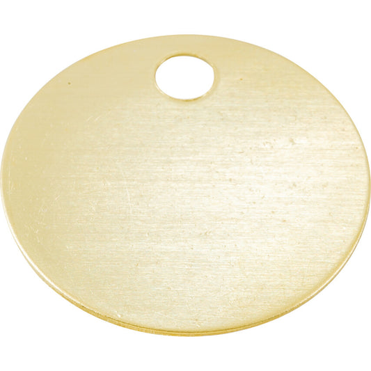 Identity Discs, Brass, 30mm, 5mm Hole, Single