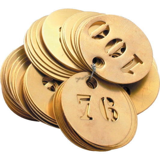 Inditity Discs, Brass, 30mm, Box of 100