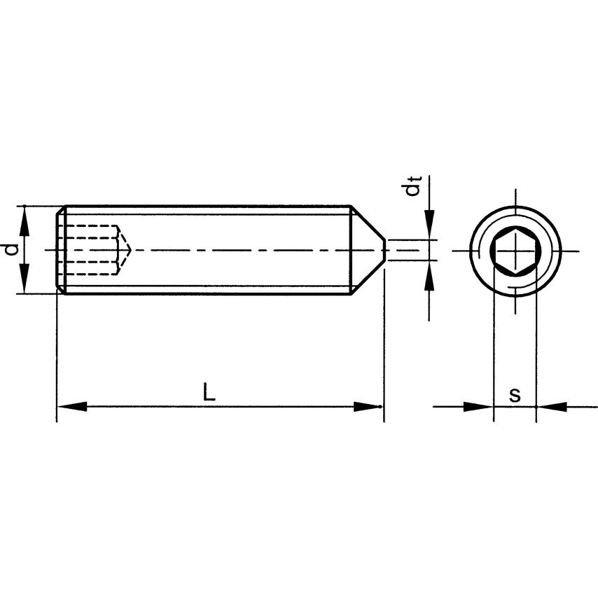 M6x8 SKT SET SCREW - CONE POINT (GR-45H) (14.9)