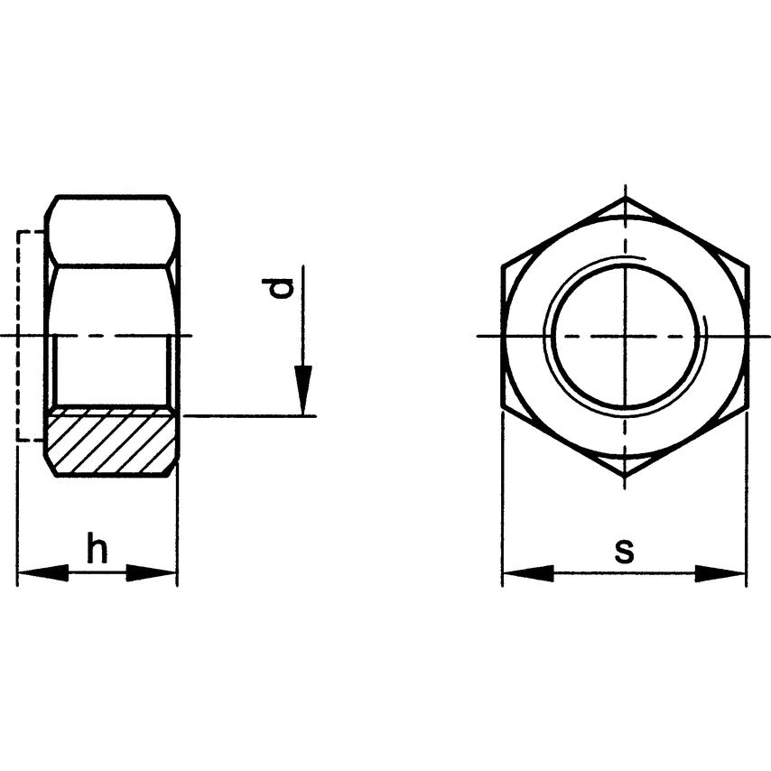 5/8" UNC Steel Locknut, Nylon Insert, Bright Zinc Plated, Grade 5