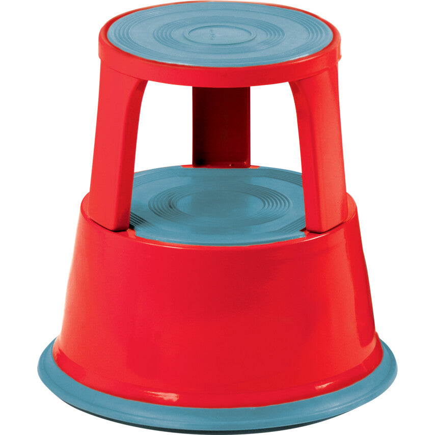 Kick Stool, 400mm, Metal, Red