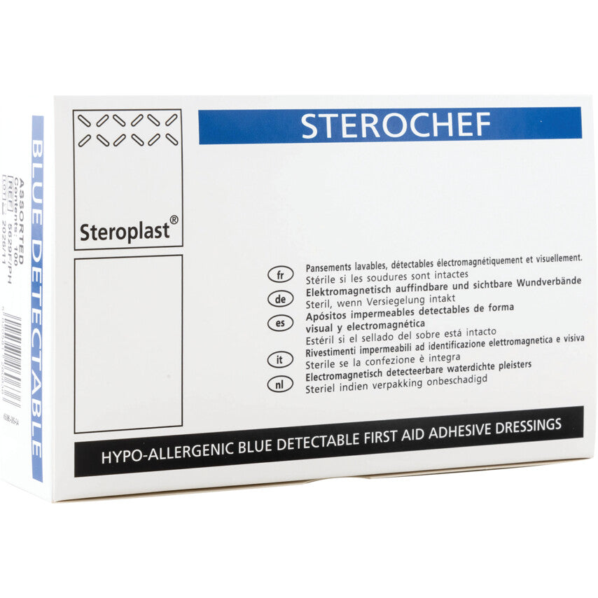 85610 Assorted Blue Detectable Plasters (Box-100)