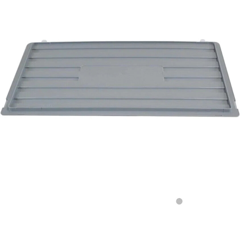 Euro Container Lid, Plastic, Silver Grey RAL 7001, 600x400mm