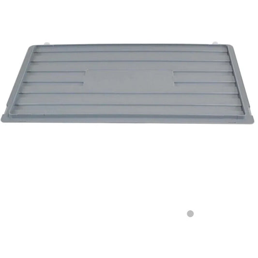 Euro Container Lid, Plastic, Silver Grey RAL 7001, 600x400mm