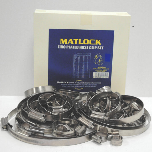 ASSORTED ZINC PLATED HOSE CLIPS (PK-100)