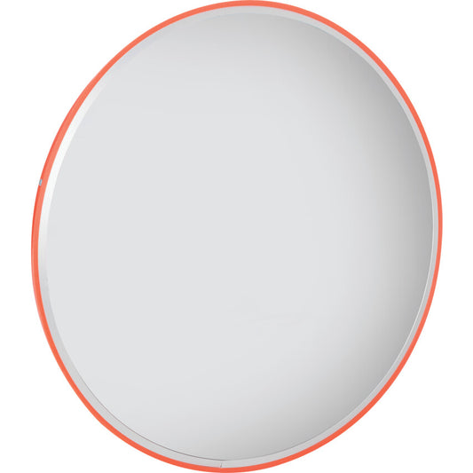 Interior Convex Mirror, Circular, Polymir, Orange Edge, 600mm Diameter