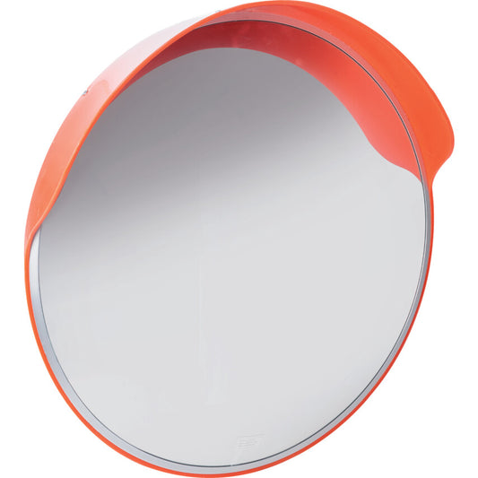 Exterior Convex Mirror, Circular, Polymir, Orange Edge, 600mm Diameter
