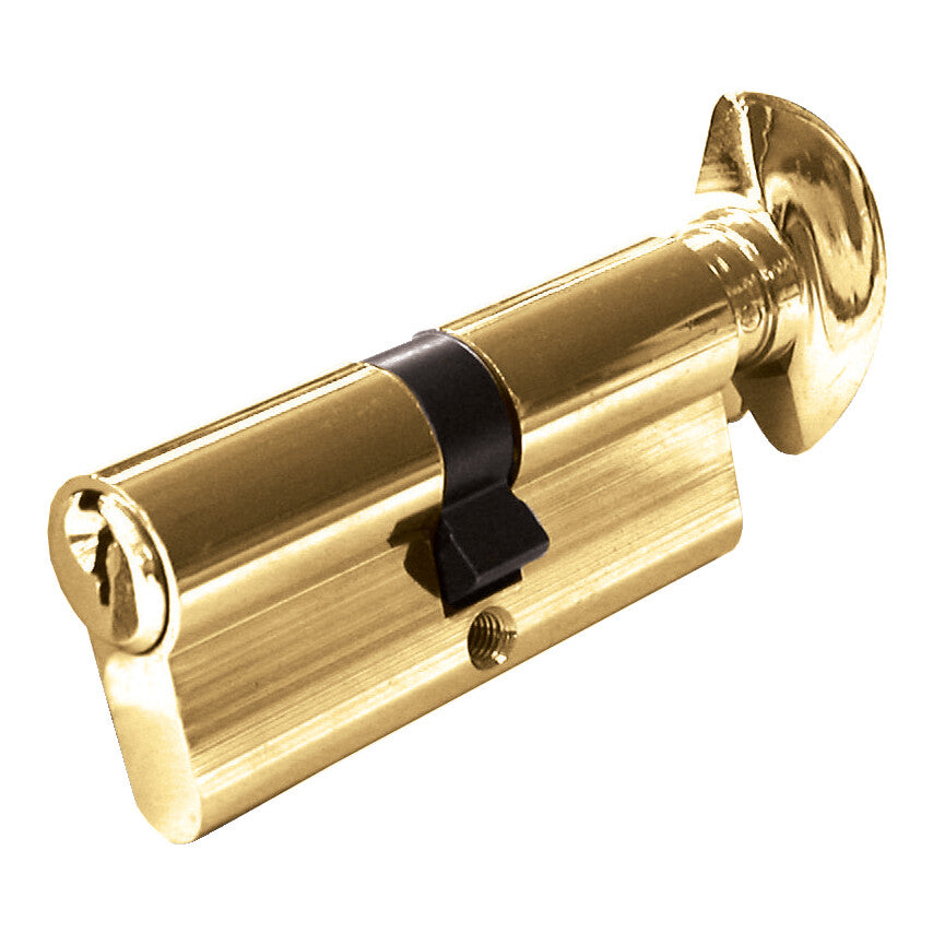 KEY & TURN EURO PROFILE CYLINDER 70mm PB