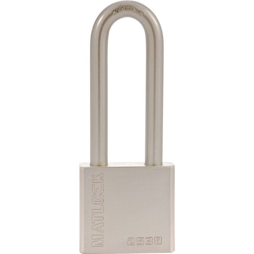 Keyed Padlock, Keyed Different, Hardened Steel, Silver, 50mm Width, Weatherproof