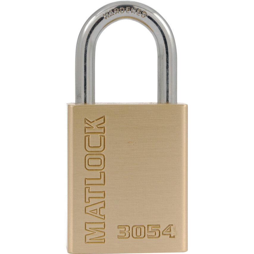 Keyed Padlock, Keyed Different, Brass, Gold, 38mm Width, Weatherproof