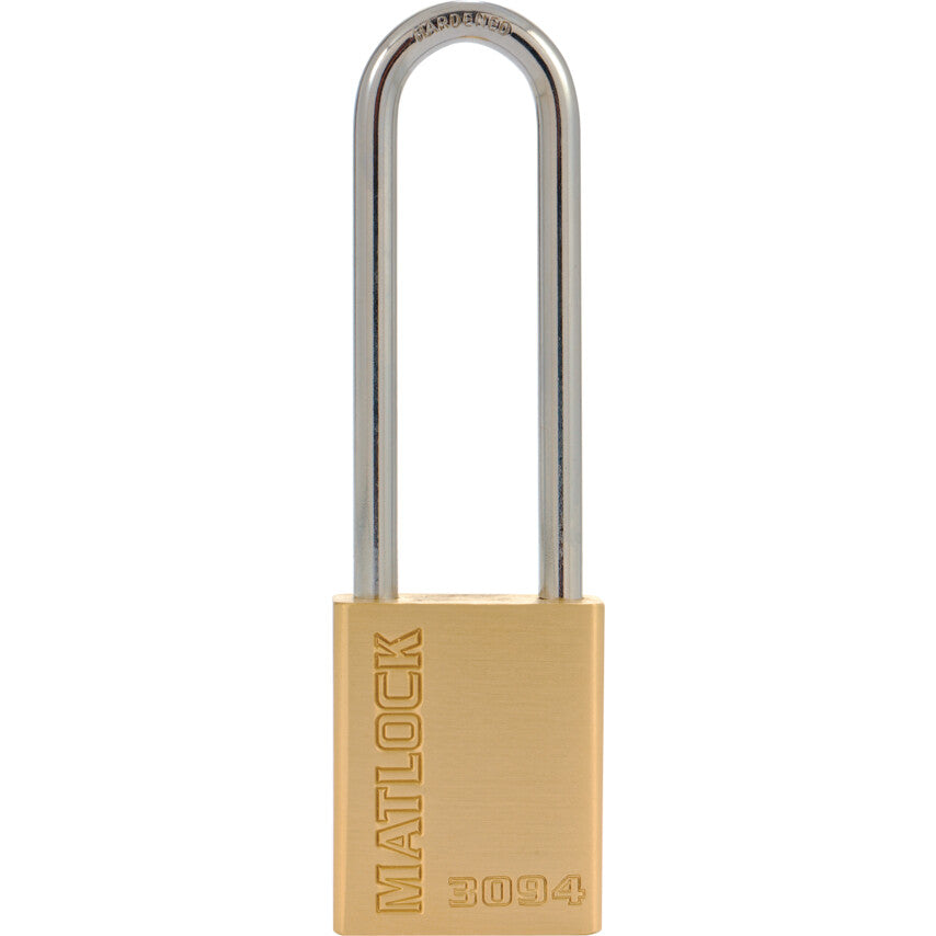 Keyed Padlock, Keyed Different, Brass, Gold, 38mm Width, Weatherproof
