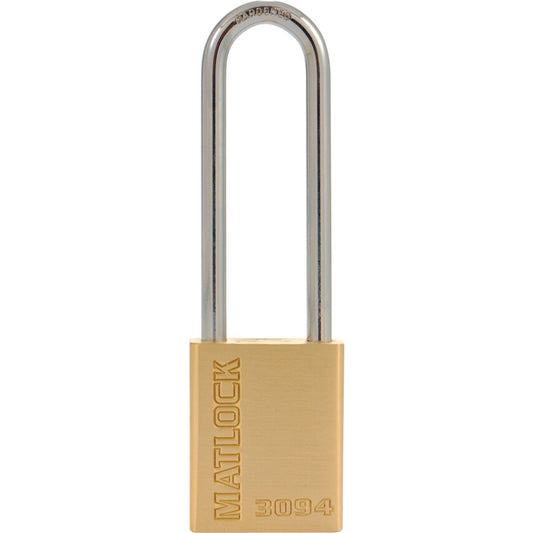 Keyed Padlock, Keyed Different, Brass, Gold, 38mm Width, Weatherproof