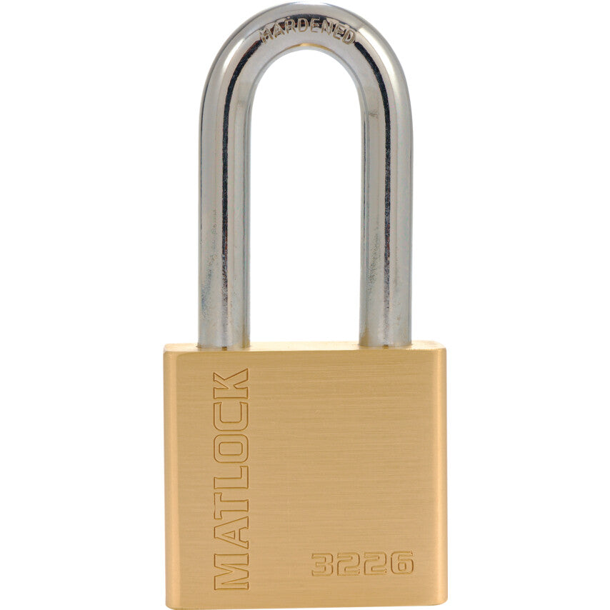 Keyed Padlock, Keyed Different, Brass, Gold, 50mm Width, Weatherproof