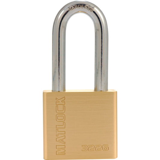 Keyed Padlock, Keyed Different, Brass, Gold, 50mm Width, Weatherproof