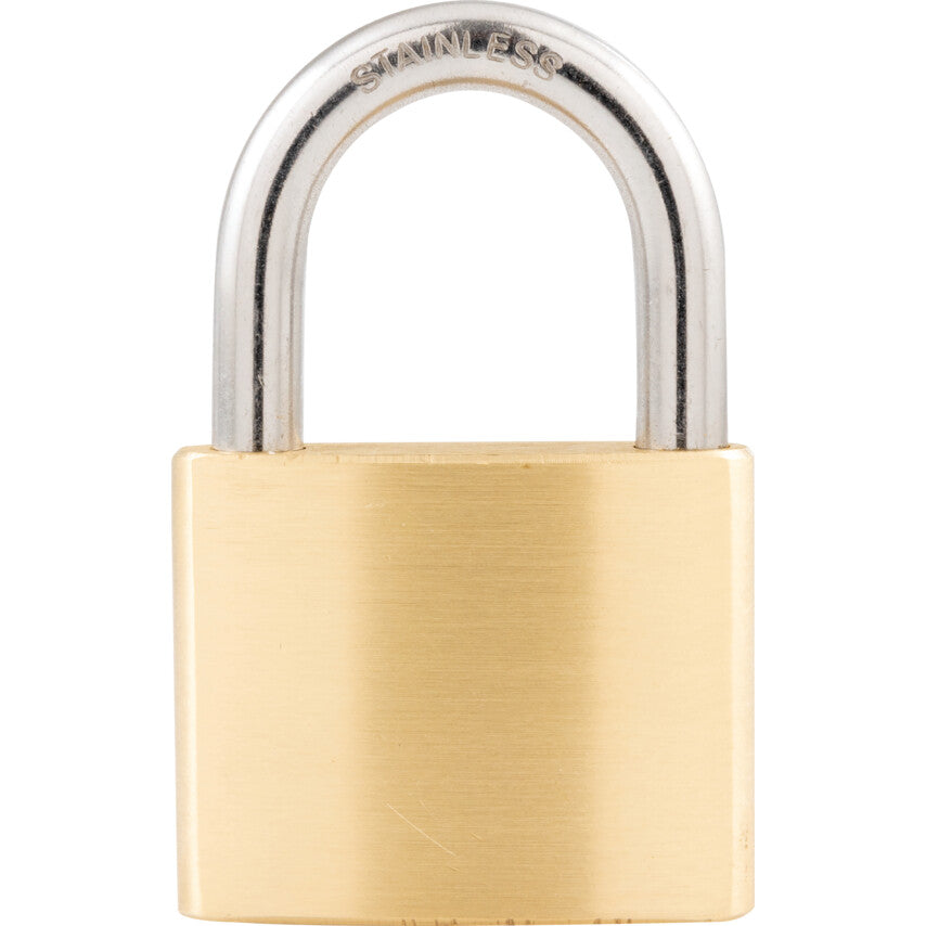Keyed Padlock, Keyed Different, Brass, Bronze, 50mm Width, Weatherproof