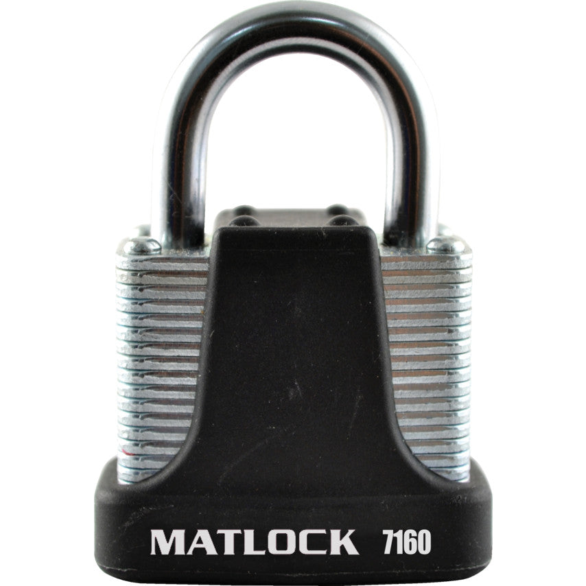 Keyed Padlock, Keyed Alike, Steel, Black, 40mm Width, Weatherproof