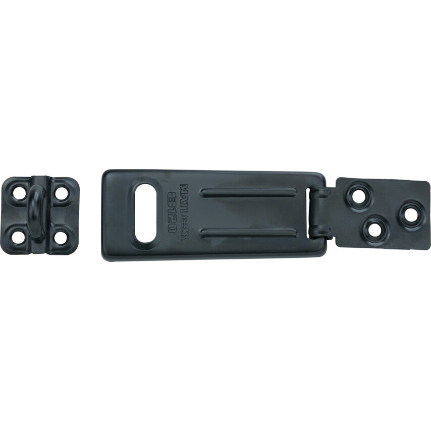 HASP (BLACK) SINGLE HINGE D-VERTICAL SHACKLE