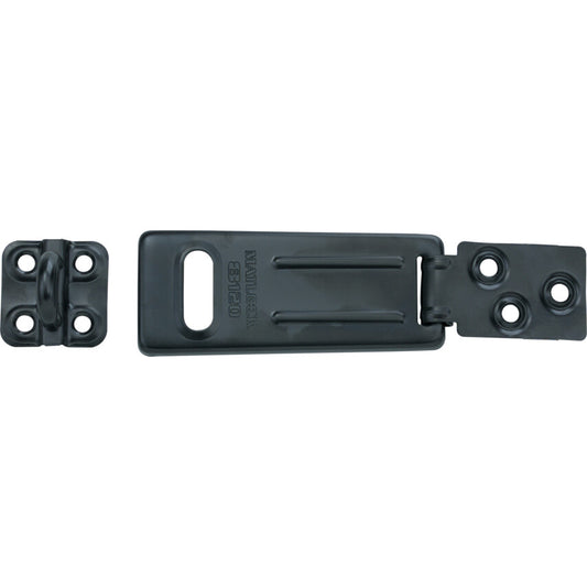 HASP (BLACK) SINGLE HINGE D-VERTICAL SHACKLE