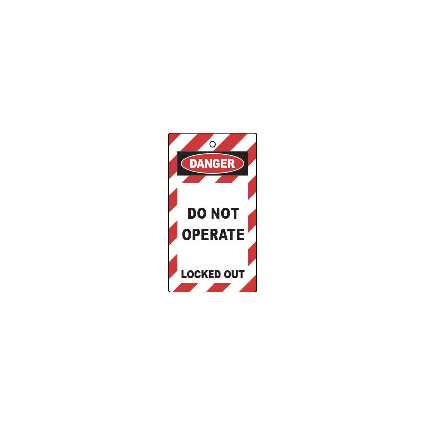 LOCKOUT TAGS DO NOT OPERATE LOCKED OUT (PK-10)