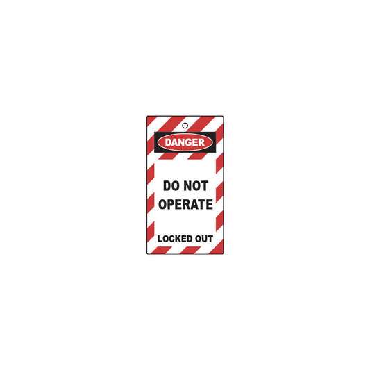 LOCKOUT TAGS DO NOT OPERATE LOCKED OUT (PK-10)
