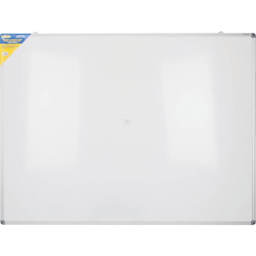 DRYWIPE BOARD MAGNETIC 1200x900mm ALUMINIUM TRIM 