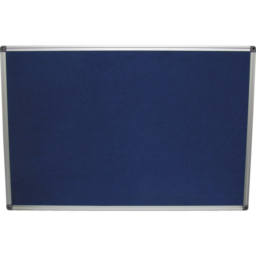 FELT NOTICE BOARD 900x600 mm BLUE ALUMINIUM TRIM
