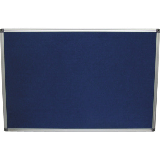FELT NOTICE BOARD 900x600 mm BLUE ALUMINIUM TRIM