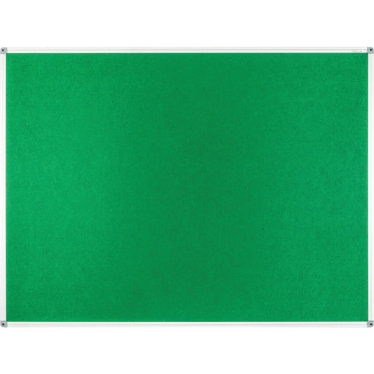 FELT NOTICE BOARD 1200 x 900mm GREEN ALUMINIUM TRIM