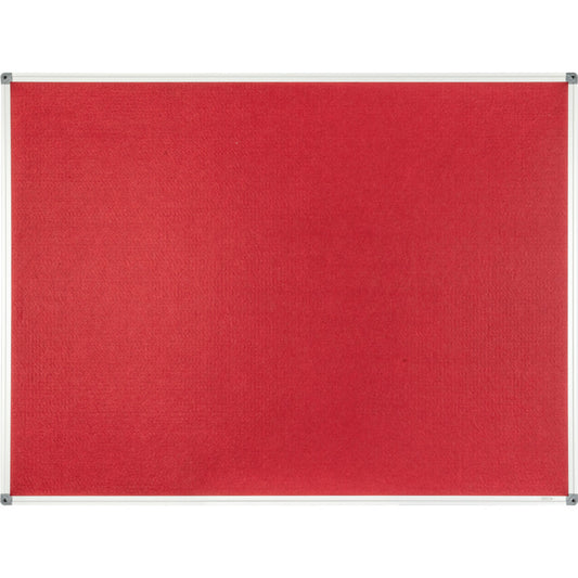 FELT NOTICE BOARD 1200x900mm RED ALUMINIUM TRIM