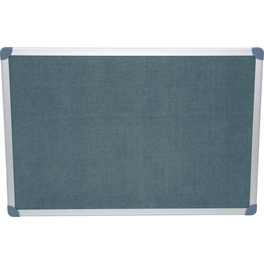 EXECUTIVE FELT NOTICE BOARD 900x600mm GRY/AL TRIM