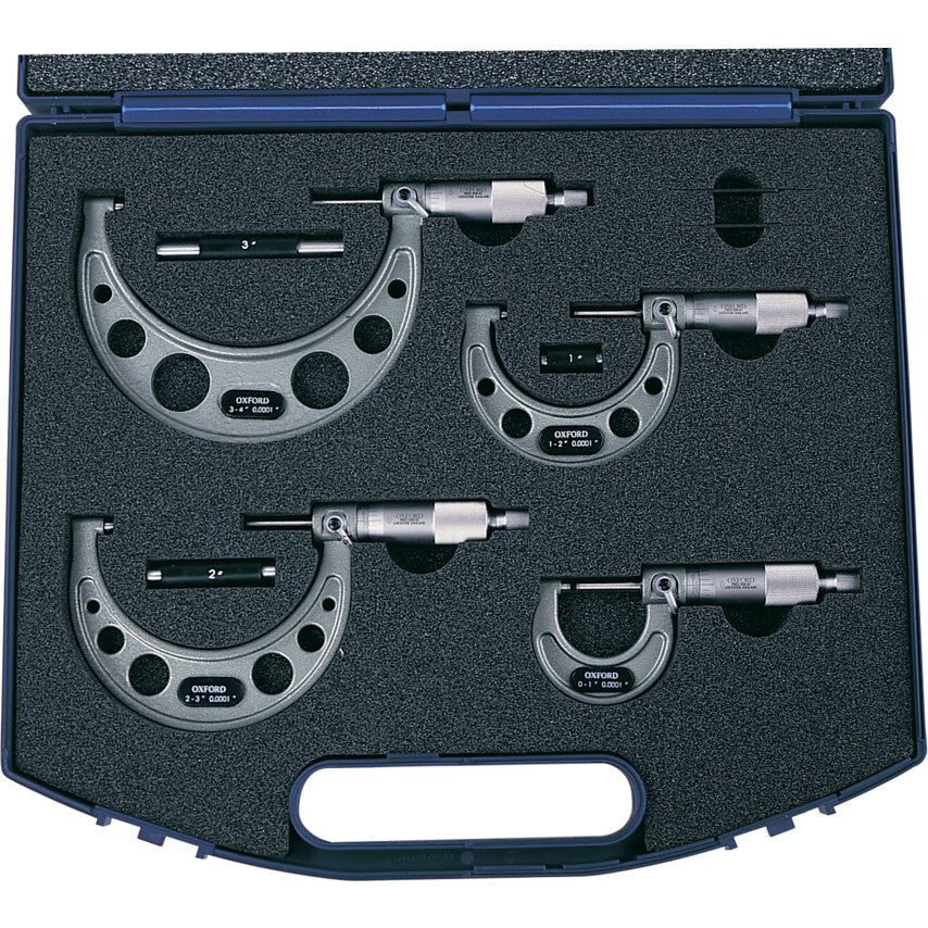 0-4" 4-PCE EXTERNAL MICROMETER SET