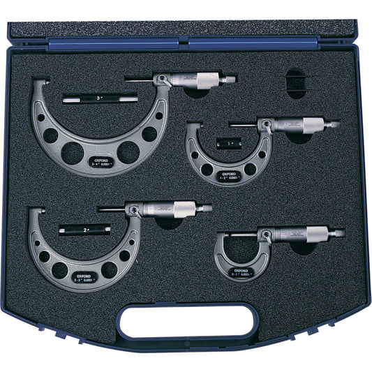 0-4" 4-PCE EXTERNAL MICROMETER SET