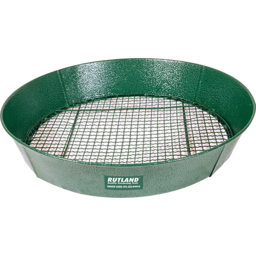 Mesh Riddle, Green, Steel. 360mm Diameter
