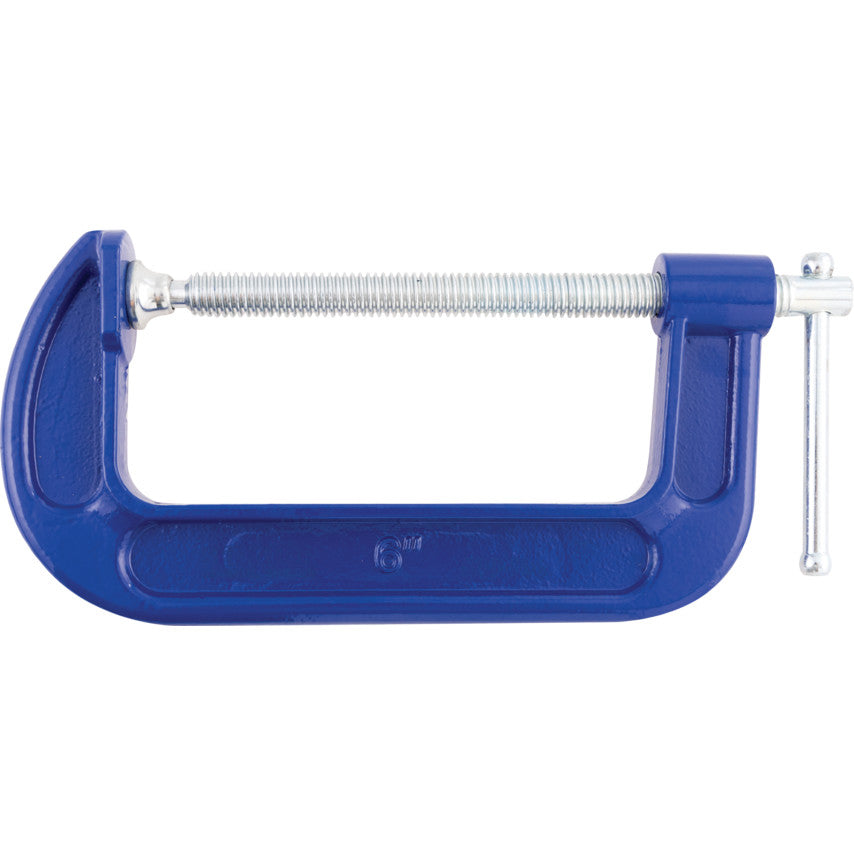 6in./150mm G-Clamp, Steel Jaw, T-Bar Handle