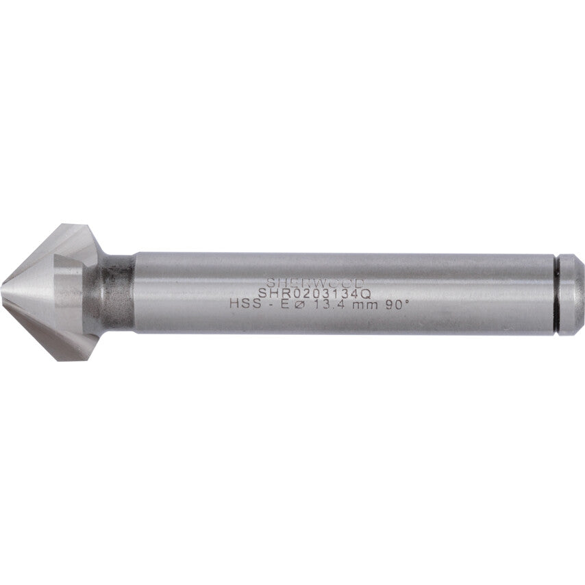 90°, Countersink, 13.4mm, Straight Shank, 3 fl, Cobalt High Speed Steel