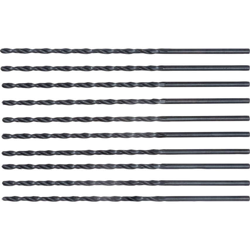 L100, Long Series Drill, 2mm, Long Series, Straight Shank, High Speed Steel, Steam Tempered