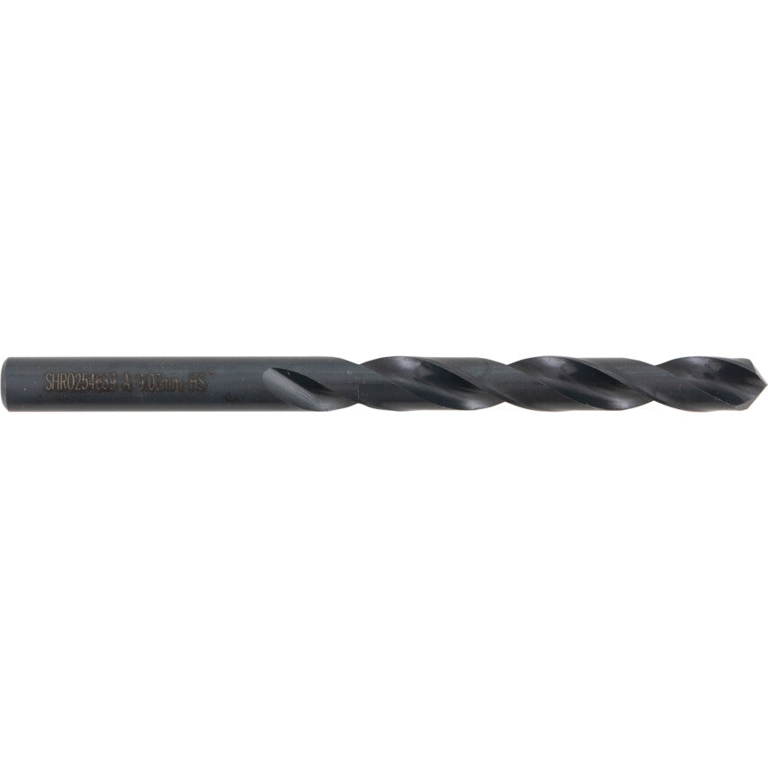 Jobber Drill, 9mm, Normal Helix, High Speed Steel, Black Oxide