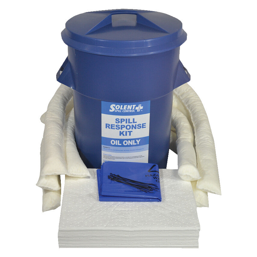 Oil Spill Kit, 90L Absorbent Capacity Per Kit, 72 x 55 x 55cm, Circular Bin