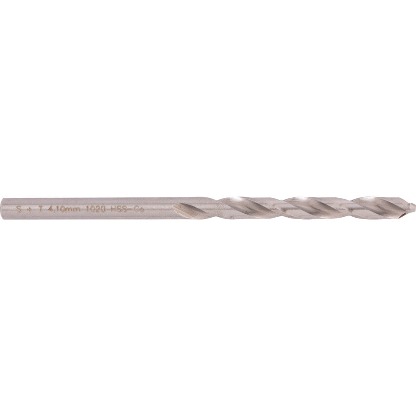 Jobber Drill, 4.1mm, Normal Helix, Cobalt High Speed Steel, Bright