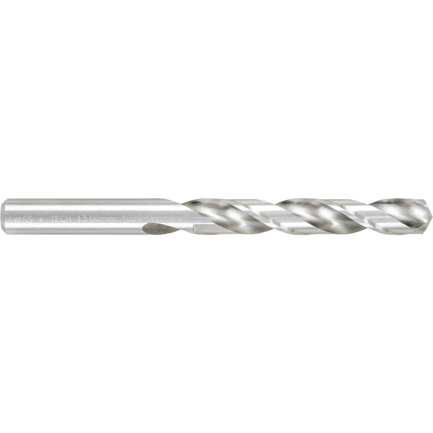Jobber Drill, 13mm, Normal Helix, Cobalt High Speed Steel, Bright